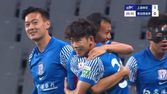 领跑!申花4-0西海岸 18岁刘诚宇&杨皓宇连场破门米内罗2射1传